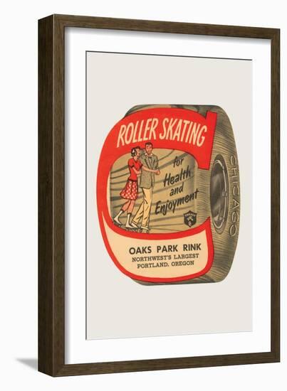 Roller Skating For Health And Enjoyment-null-Framed Art Print