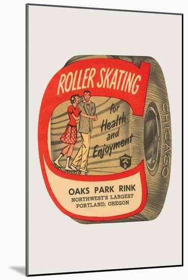 Roller Skating For Health And Enjoyment-null-Mounted Art Print