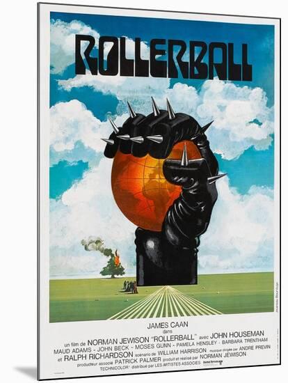 Rollerball, French poster, 1975-null-Mounted Art Print