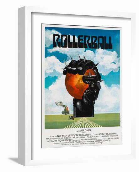 Rollerball, French poster, 1975-null-Framed Art Print