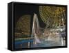 Rollercoaster and Fun Fair Amusement Park at Night, Minato Mirai, Yokohama, Japan-Christian Kober-Framed Stretched Canvas