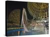 Rollercoaster and Fun Fair Amusement Park at Night, Minato Mirai, Yokohama, Japan-Christian Kober-Stretched Canvas