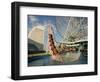 Rollercoaster and Fun Fair Amusement Park, Minato Mirai, Yokohama, Japan-Christian Kober-Framed Photographic Print