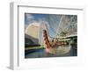 Rollercoaster and Fun Fair Amusement Park, Minato Mirai, Yokohama, Japan-Christian Kober-Framed Photographic Print