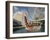 Rollercoaster and Fun Fair Amusement Park, Minato Mirai, Yokohama, Japan-Christian Kober-Framed Photographic Print