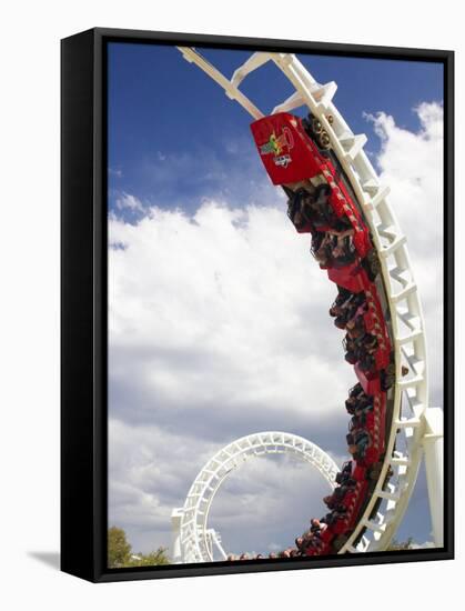 Rollercoaster, Sea World, Gold Coast, Queensland, Australia-David Wall-Framed Stretched Canvas