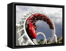 Rollercoaster, Sea World, Gold Coast, Queensland, Australia-David Wall-Framed Stretched Canvas