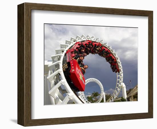 Rollercoaster, Sea World, Gold Coast, Queensland, Australia-David Wall-Framed Photographic Print