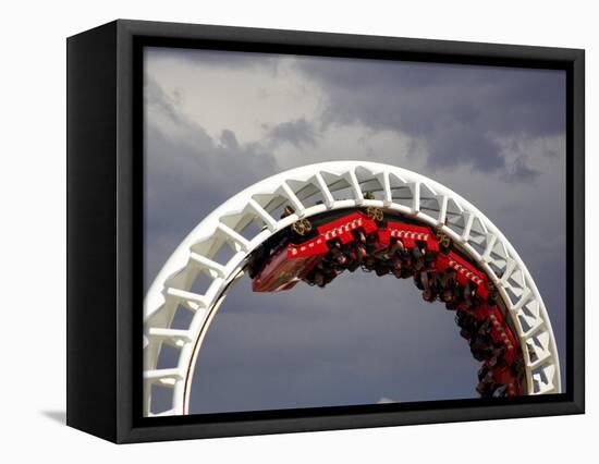 Rollercoaster, Sea World, Gold Coast, Queensland, Australia-David Wall-Framed Stretched Canvas