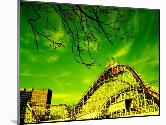 Rollercoaster, the Cyclone Rollercoaster, Astroland, Coney Island, Brooklyn, New York City-null-Mounted Photographic Print