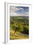 Rolling Countryside Surrounding the Usk Valley, Brecon Beacons National Park, Powys, Wales. Summer-Adam Burton-Framed Photographic Print