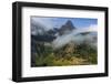 Rolling fog clouds with Reynolds Mountains at Logan Pass in Glacier National Park, USA-Chuck Haney-Framed Photographic Print