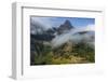 Rolling fog clouds with Reynolds Mountains at Logan Pass in Glacier National Park, USA-Chuck Haney-Framed Photographic Print