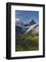 Rolling fog clouds with Reynolds Mountains at Logan Pass in Glacier National Park, USA-Chuck Haney-Framed Photographic Print