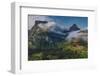 Rolling fog with Heavy Runner and Reynold Mountains at Logan Pass in Glacier National Park, USA-Chuck Haney-Framed Photographic Print