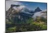 Rolling fog with Heavy Runner and Reynold Mountains at Logan Pass in Glacier National Park, USA-Chuck Haney-Mounted Photographic Print