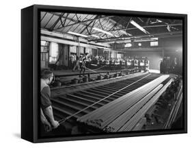 Rolling Hexagonal Rods, Edgar Allen Steel Foundry, Sheffield, South Yorkshire, 1962-Michael Walters-Framed Stretched Canvas