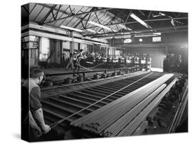 Rolling Hexagonal Rods, Edgar Allen Steel Foundry, Sheffield, South Yorkshire, 1962-Michael Walters-Stretched Canvas