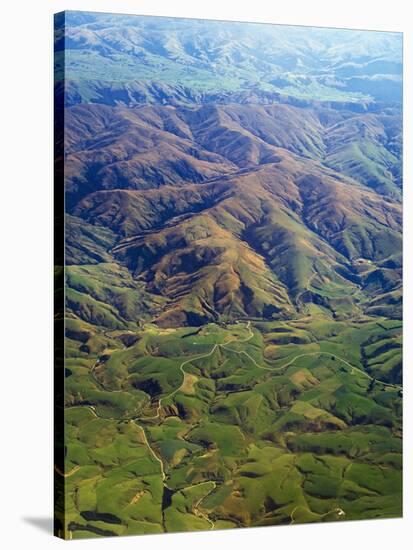 Rolling hills in Southland Region of New Zealand-Jason Hosking-Stretched Canvas