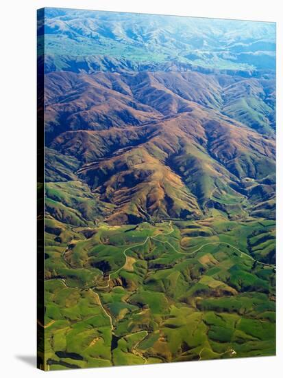 Rolling Hills in Southland Region of New Zealand-Jason Hosking-Stretched Canvas