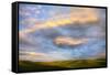 Rolling Hills of Green Spring Wheat and Evening Bright Clouds-Terry Eggers-Framed Stretched Canvas