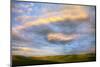 Rolling Hills of Green Spring Wheat and Evening Bright Clouds-Terry Eggers-Mounted Photographic Print