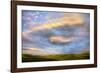 Rolling Hills of Green Spring Wheat and Evening Bright Clouds-Terry Eggers-Framed Photographic Print