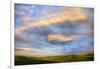 Rolling Hills of Green Spring Wheat and Evening Bright Clouds-Terry Eggers-Framed Photographic Print