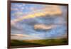Rolling Hills of Green Spring Wheat and Evening Bright Clouds-Terry Eggers-Framed Photographic Print