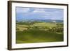 Rolling Hills of Spring Wheat Fields, Tuscany, Italy-Terry Eggers-Framed Photographic Print