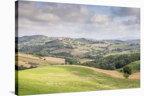 Rolling hills of the Val di Spoleto, Umbria, Italy, Europe-Julian Elliott-Stretched Canvas