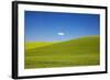 Rolling Hills of Wheat with Lone Cloud-Terry Eggers-Framed Photographic Print