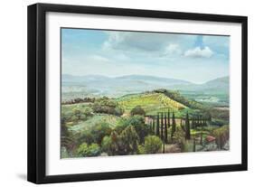 Rolling Hills, Pistoia, Tuscany-Trevor Neal-Framed Giclee Print