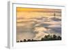 Rolling In, Sunshine and Fog at Golden Gate Bridge, San Francisco Bay Area-Vincent James-Framed Photographic Print