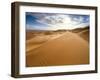 Rolling Orange Sand Dunes and Sand Ripples in the Erg Chebbi Sand Sea Near Merzouga, Morocco-Lee Frost-Framed Photographic Print