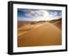 Rolling Orange Sand Dunes and Sand Ripples in the Erg Chebbi Sand Sea Near Merzouga, Morocco-Lee Frost-Framed Photographic Print