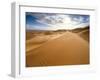 Rolling Orange Sand Dunes and Sand Ripples in the Erg Chebbi Sand Sea Near Merzouga, Morocco-Lee Frost-Framed Photographic Print