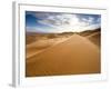 Rolling Orange Sand Dunes and Sand Ripples in the Erg Chebbi Sand Sea Near Merzouga, Morocco-Lee Frost-Framed Photographic Print