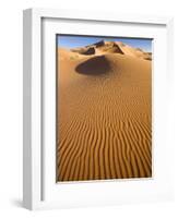 Rolling Orange Sand Dunes and Sand Ripples in the Erg Chebbi Sand Sea Near Merzouga, Morocco-Lee Frost-Framed Photographic Print