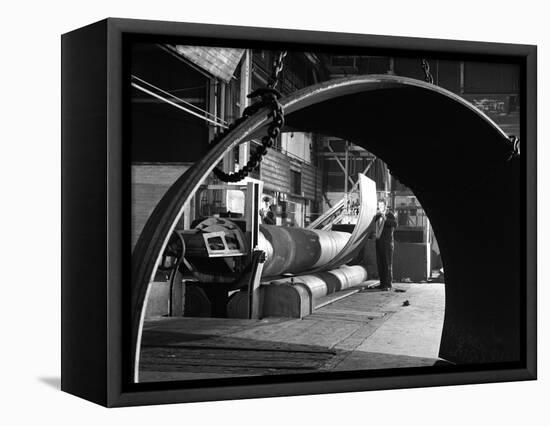 Rolling Plate at Edgar Allens Steel Foundry, Sheffield, South Yorkshire, 1964-Michael Walters-Framed Stretched Canvas