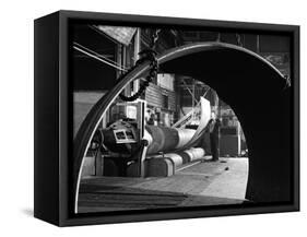 Rolling Plate at Edgar Allens Steel Foundry, Sheffield, South Yorkshire, 1964-Michael Walters-Framed Stretched Canvas