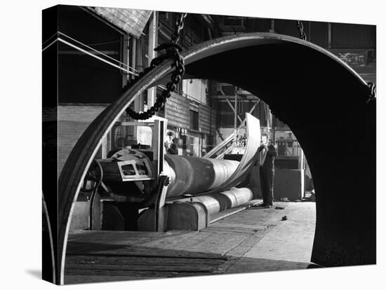 Rolling Plate at Edgar Allens Steel Foundry, Sheffield, South Yorkshire, 1964-Michael Walters-Stretched Canvas