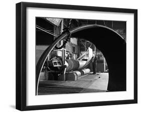 Rolling Plate at Edgar Allens Steel Foundry, Sheffield, South Yorkshire, 1964-Michael Walters-Framed Photographic Print