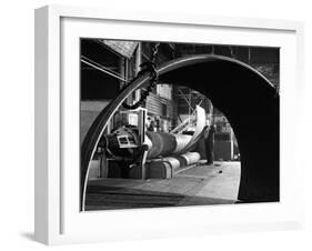Rolling Plate at Edgar Allens Steel Foundry, Sheffield, South Yorkshire, 1964-Michael Walters-Framed Photographic Print