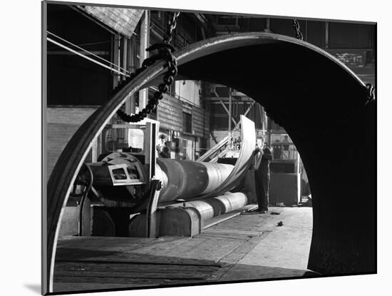 Rolling Plate at Edgar Allens Steel Foundry, Sheffield, South Yorkshire, 1964-Michael Walters-Mounted Photographic Print