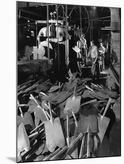 Rolling Spade Blades, Everlast Tools, Sheffield, South Yorkshire, 1965-Michael Walters-Mounted Photographic Print