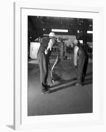 Rolling Steel Bars, Park Gate Iron and Steel Co, Rotherham, South Yorkshire, 1964-Michael Walters-Framed Photographic Print