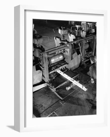 Rolling Steel, J Beardshaw and Sons, Sheffield, South Yorkshire, 1963-Michael Walters-Framed Photographic Print