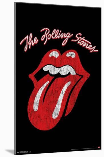 Rolling Stones - Classic Logo-Trends International-Mounted Poster