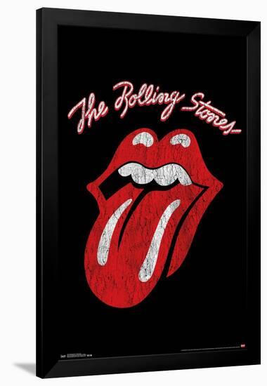Rolling Stones - Classic Logo-Trends International-Framed Poster